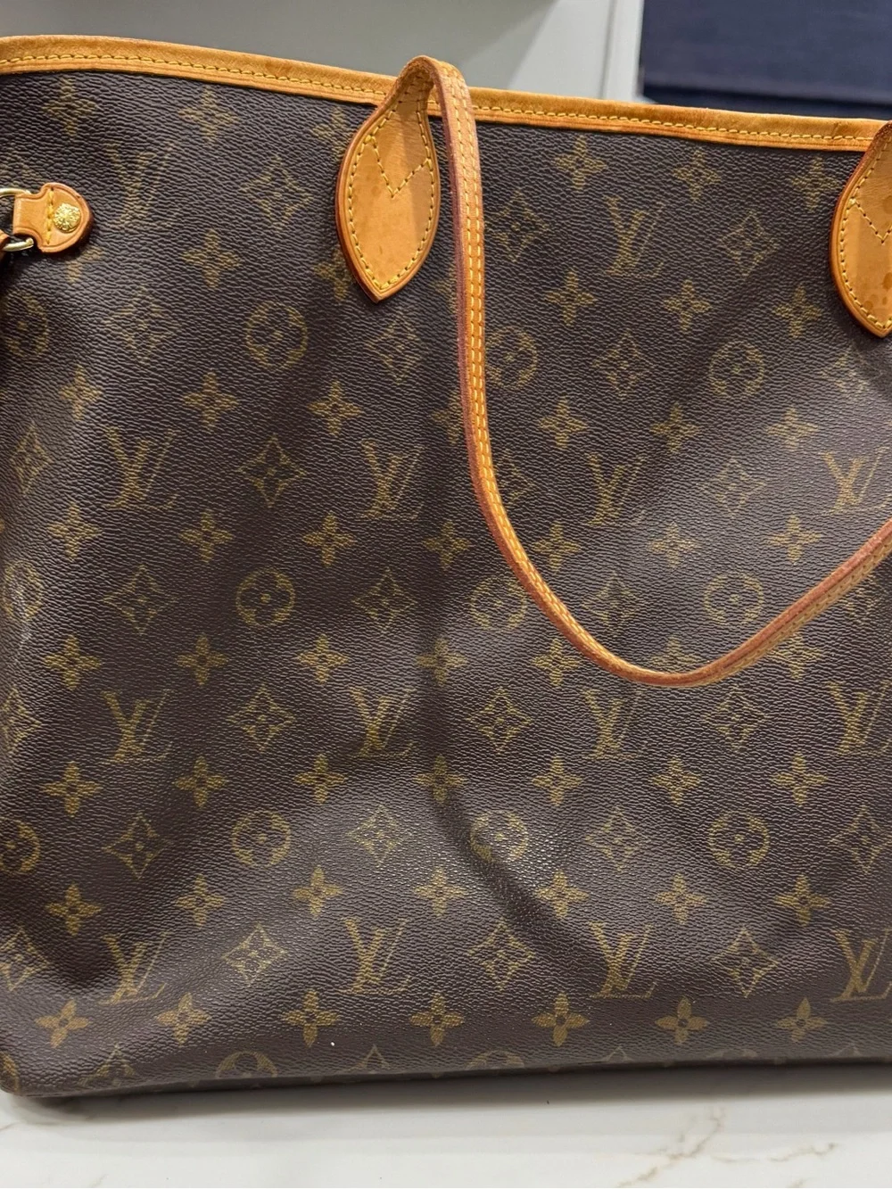 Louis Vuitton Monogram Canvas Tote in Brown and Tan Leather